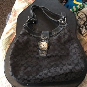 Coach black hobo